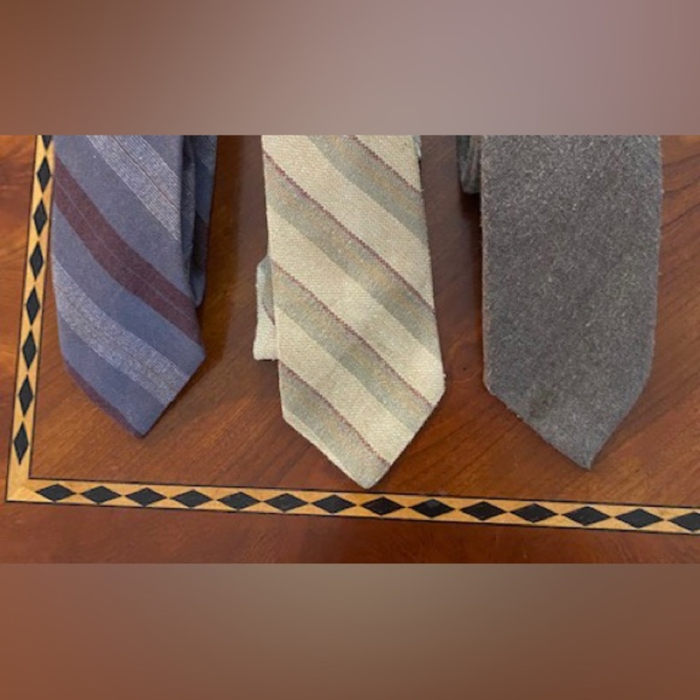 Three Men’s Wool or Blend Neckties
